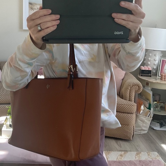 Tory Burch brown work bag tote Buckle - Picture 15 of 16